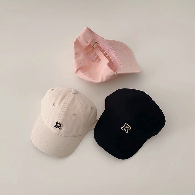 Wholesale Children's Simple R Letter Cotton Baseball Cap